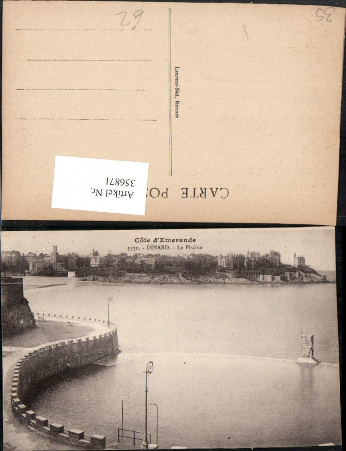 356871,Bretagne Ille-et-Vilaine Dinard La Piscine Teilansicht Schwimmbecken