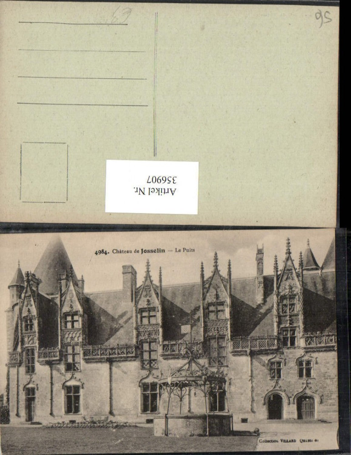 356907,Bretagne Morbihan Chateau de Josselin Le Puits Schloss Brunnen