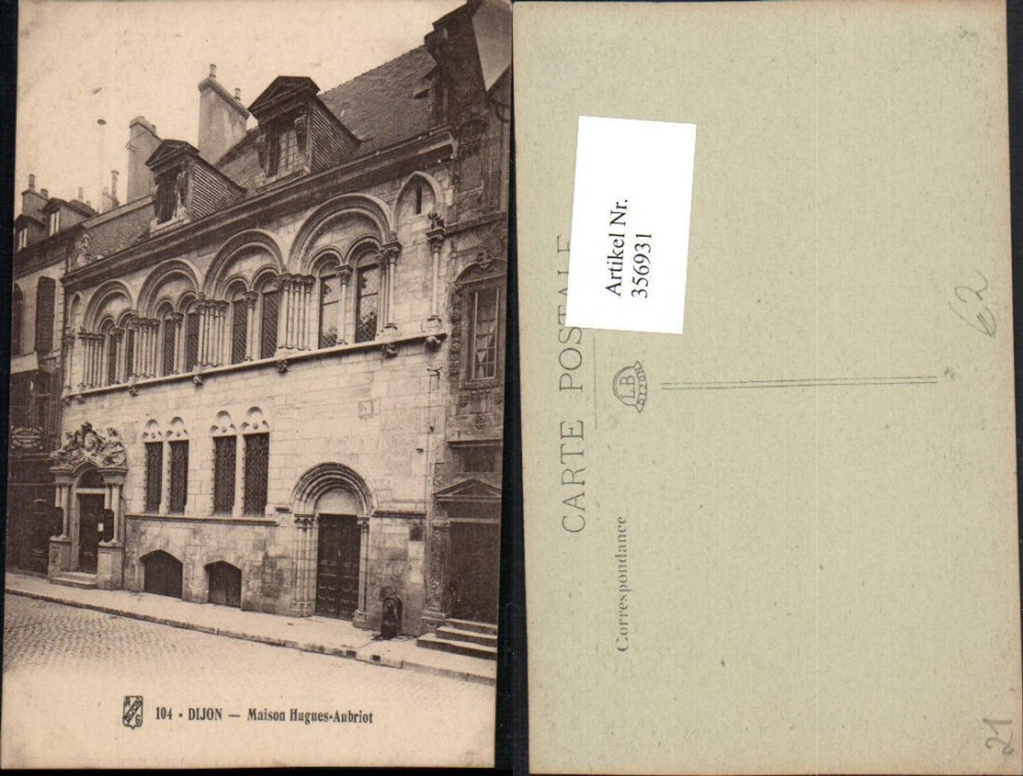 356931,Burgund Cote-Or Dijon Maison Hugues-Aubriot Haus