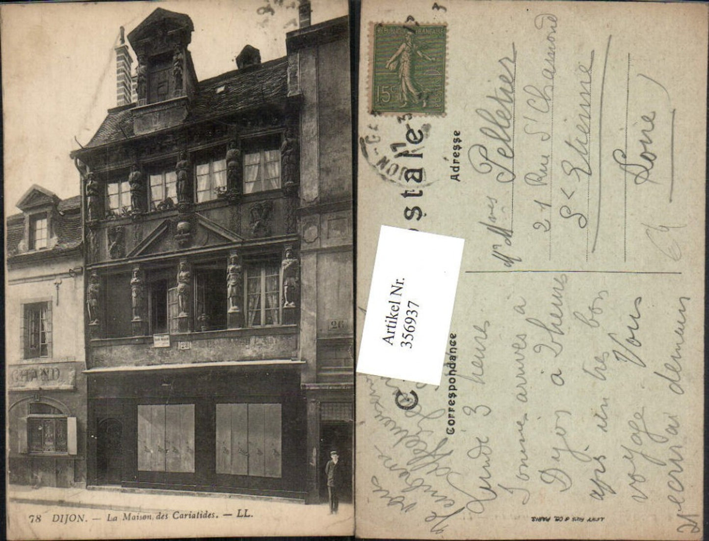 356937,Burgund Cote-Or Dijon La Maison des Cariatides Haus
