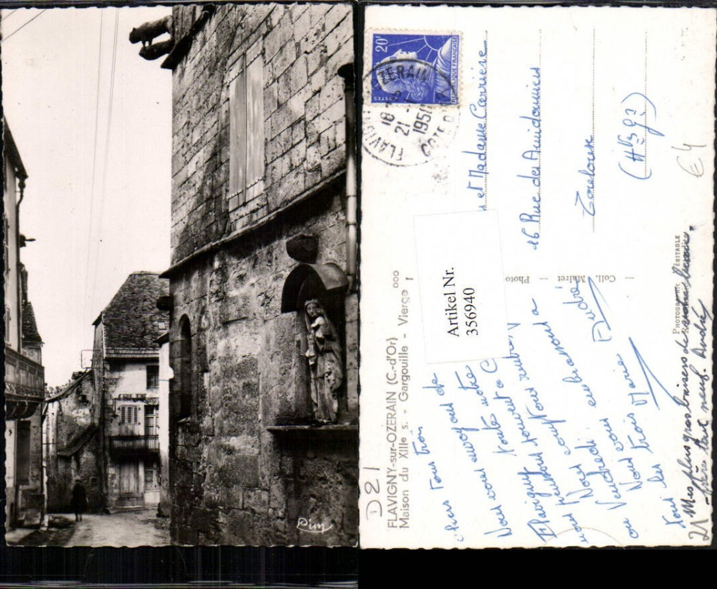 356940,Burgund Cote-Or Flavigny-sur-Ozerain Maison du Gargouille Vierge