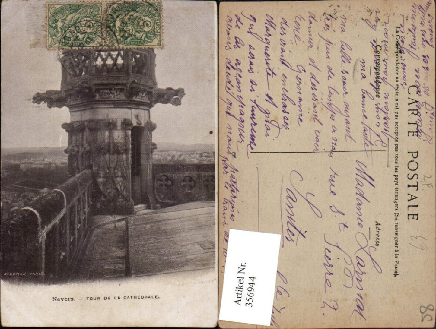 356944,Burgund Nievre Nevers Tour de la Cathedrale Turm