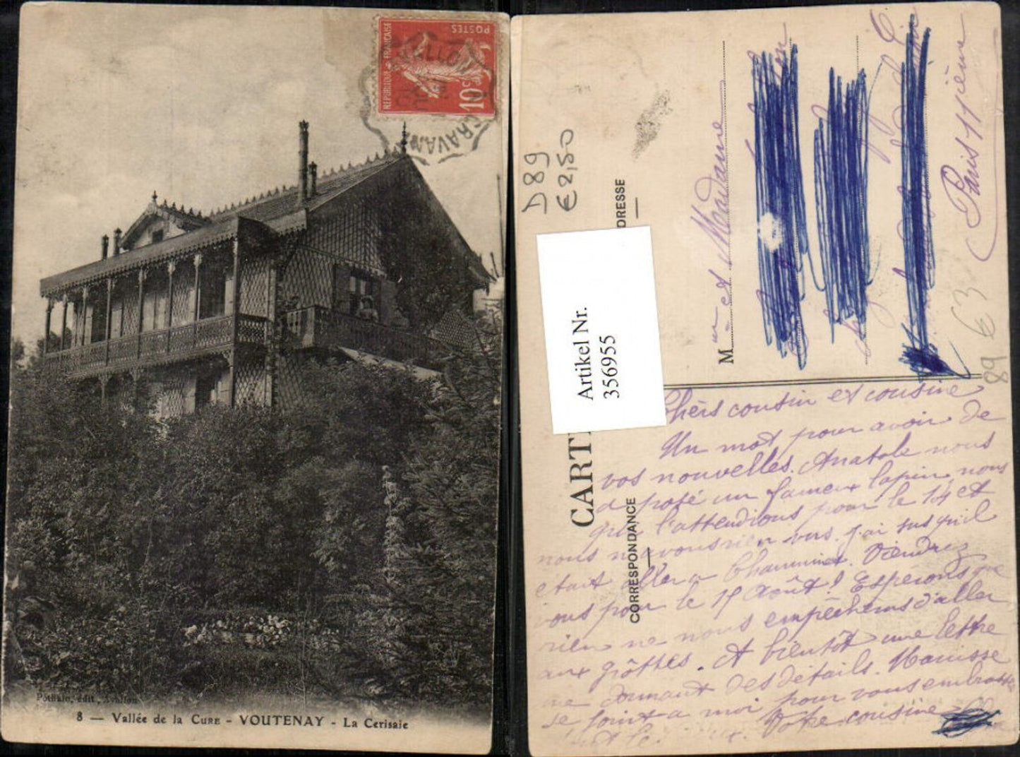 356955,Burgund Yonne Vallee de la Cure Voutenay La Cerisaie Kirschgarten Haus