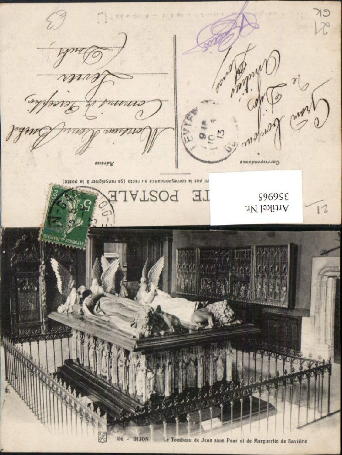 356965,Burgund Cote-Or Dijon Le Tombeau de Jean sans Peur et de Marguerite de Baviere Grabmal