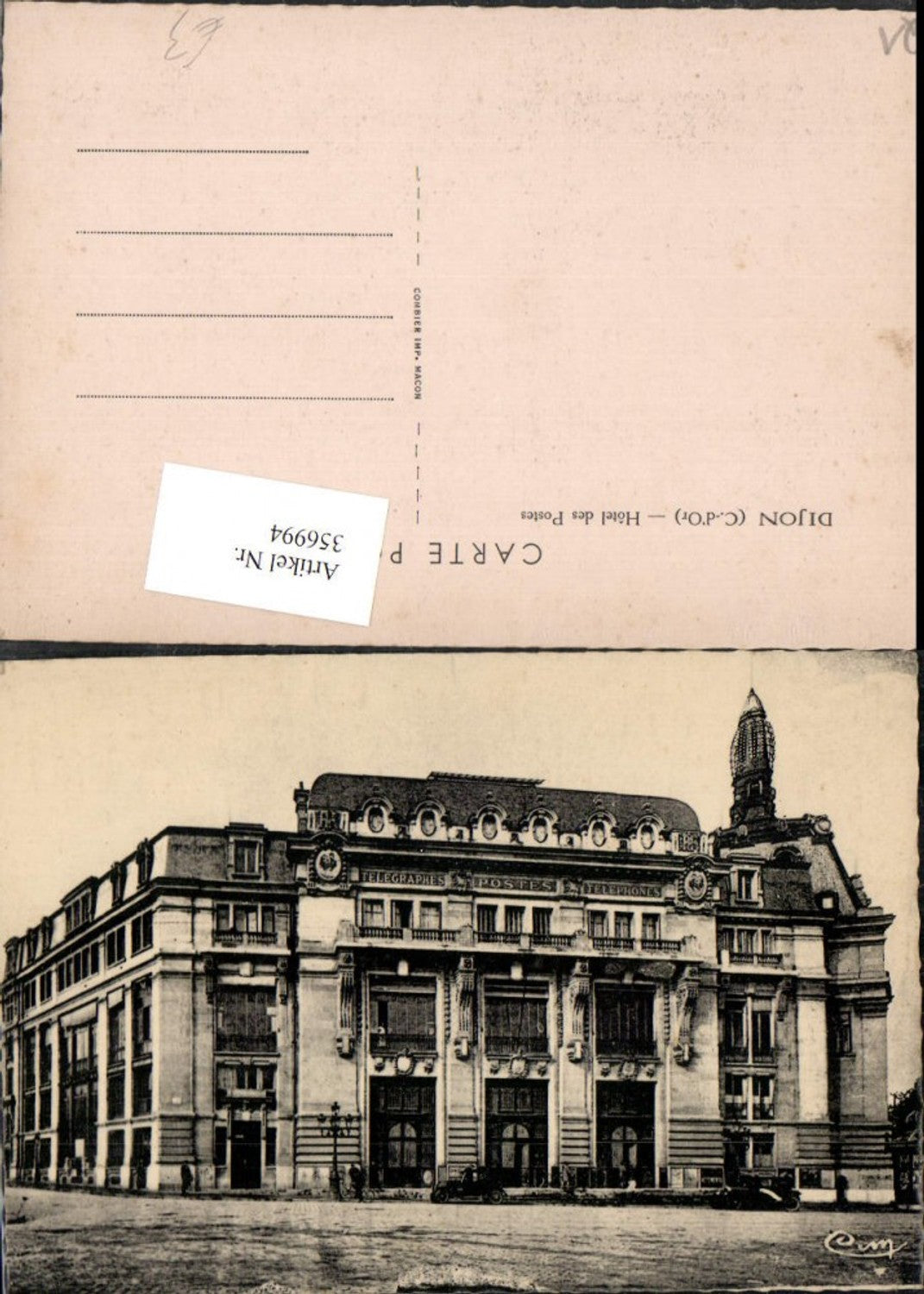 356994,Burgund Cote-Or Dijon Hotel des Postes Postamt