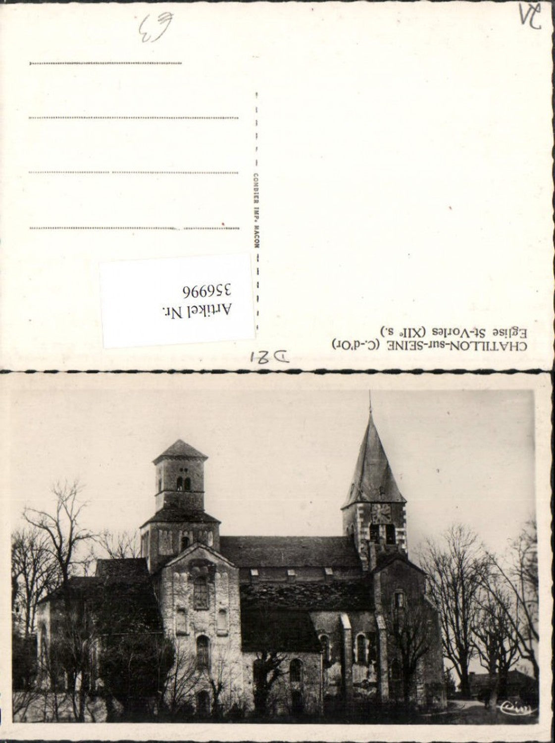 356996,Burgund Cote-Or Chatillon-sur-Seine Eglise St-Vorles Kirche