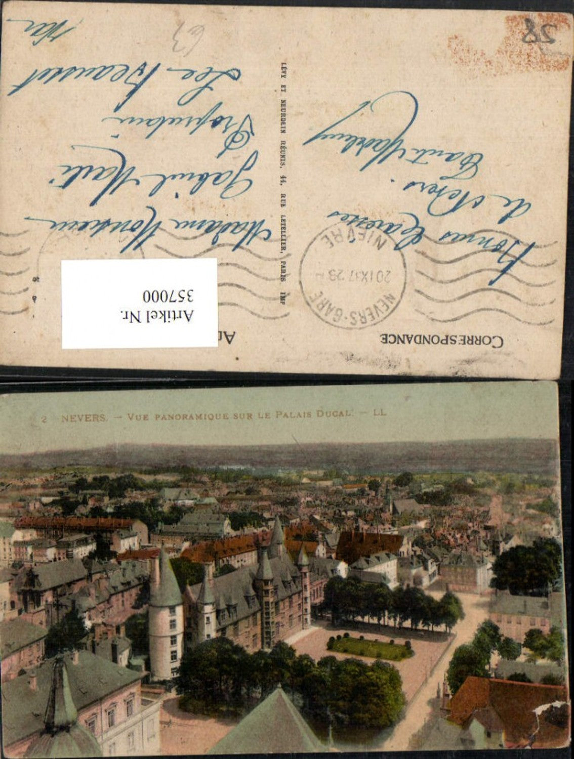 357000,Burgundy Nievre Nevers Vue Panoramique sur le Palais Ducal Totale