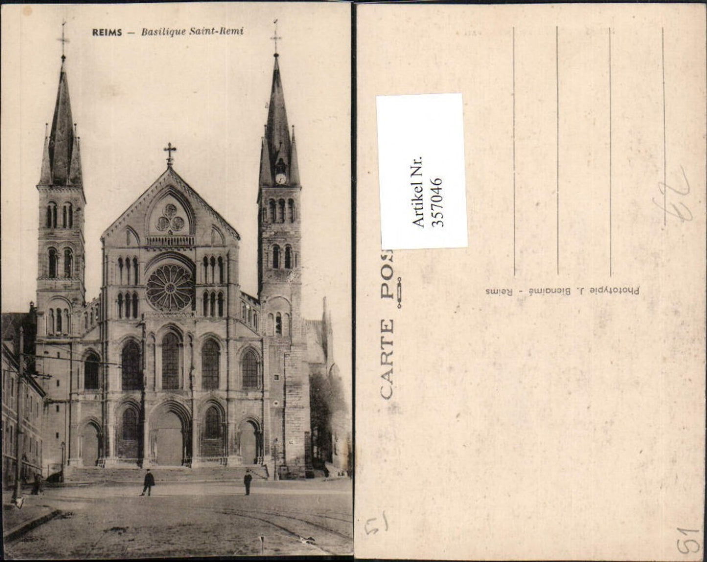 357046,Champagne-Ardenne Marne Reims Basilique Saint-Remi Kirche