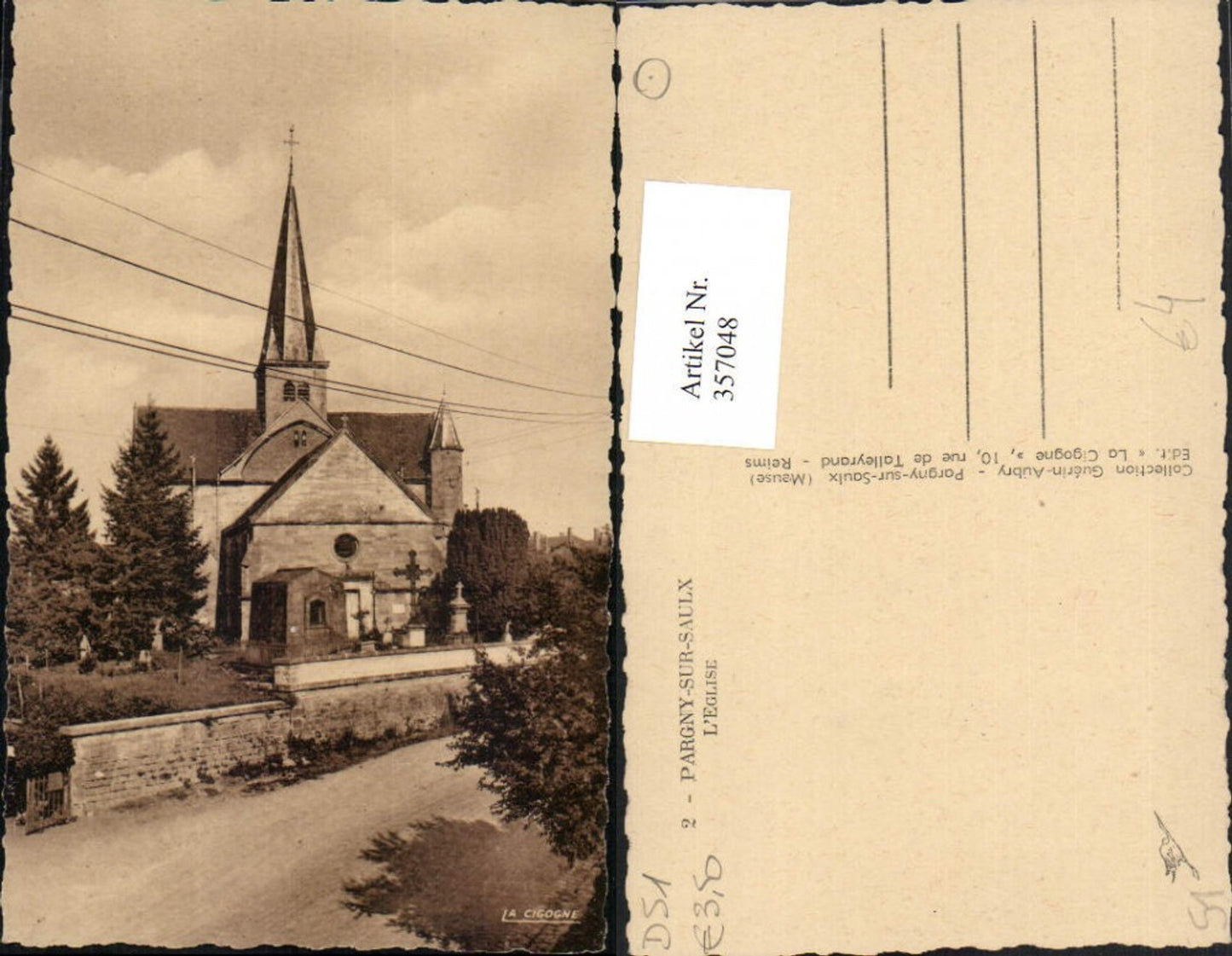 357048,Champagne-Ardenne Marne Pargny-sur-Saulx L'Eglise Kirche