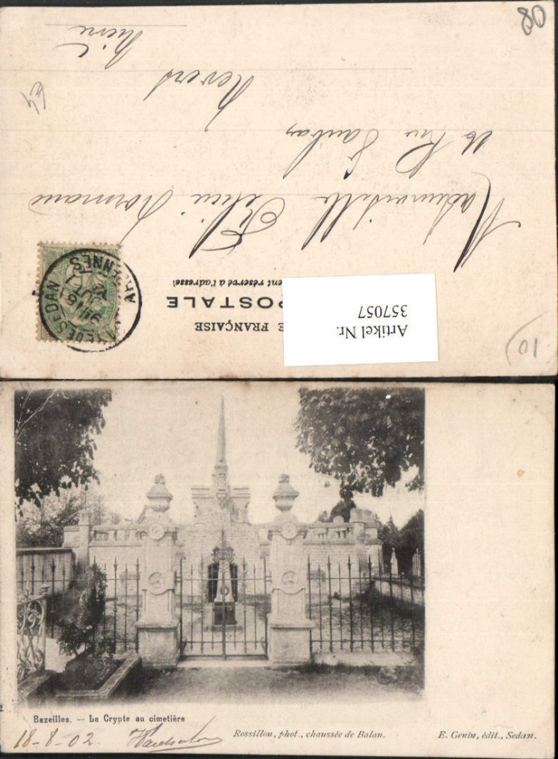 357057,Champagne-Ardenne Ardennes Bazeilles La Crypte au cimetiere Friedhof