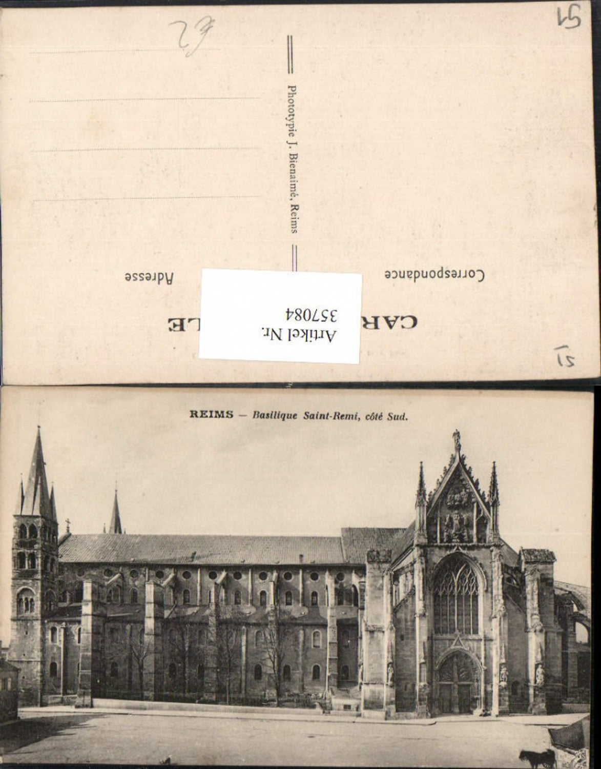 357084,Champagne-Ardenne Marne Reims Basilique Saint-Remi Kirche