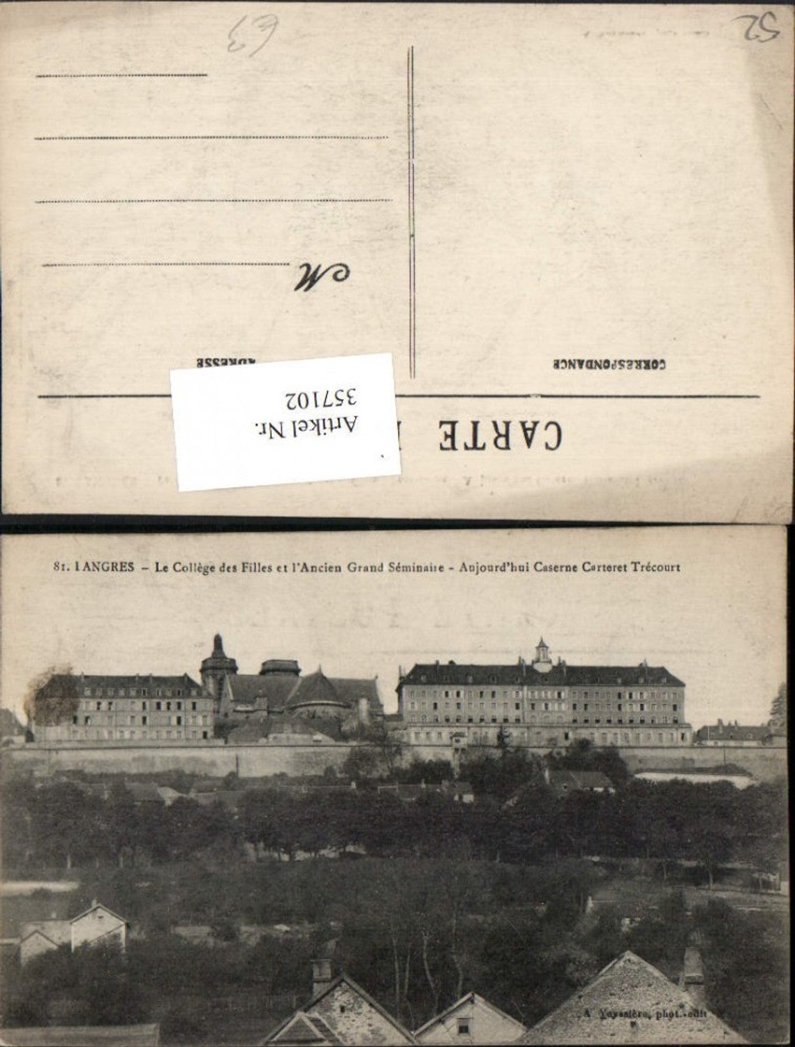 357102,Champagne-Ardenne Haute-Marne Langres Le College des Filles et l'Ancien Grand Seminaire
