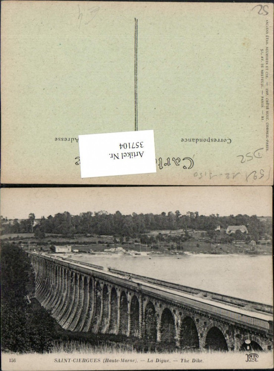 357104,Champagne-Ardenne Haute-Marne Saint-Ciergues La Digue Talsperre Viadukt