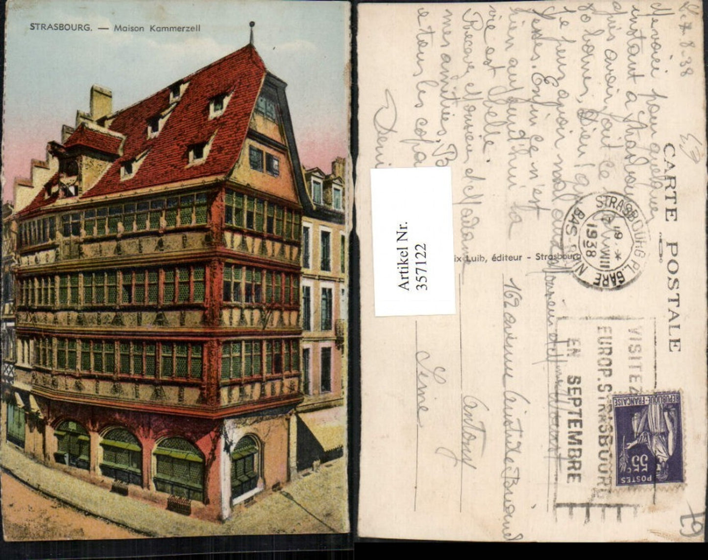 357122,Elsass Bas-Rhin Strasbourg Straßburg Maison Kammerzell Haus