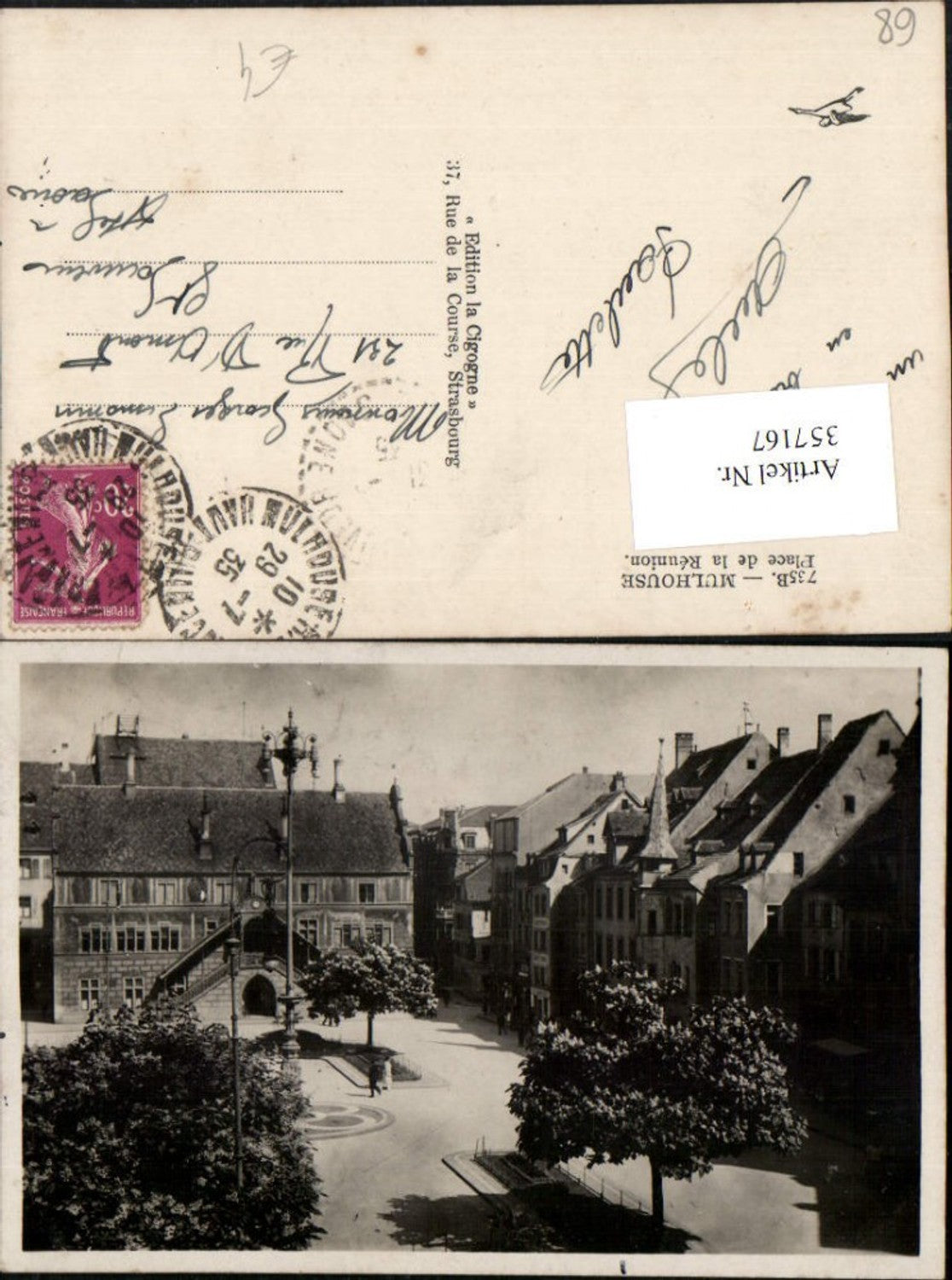 357167,Elsass Haut-Rhin Mulhouse Place de la Reunion Platz
