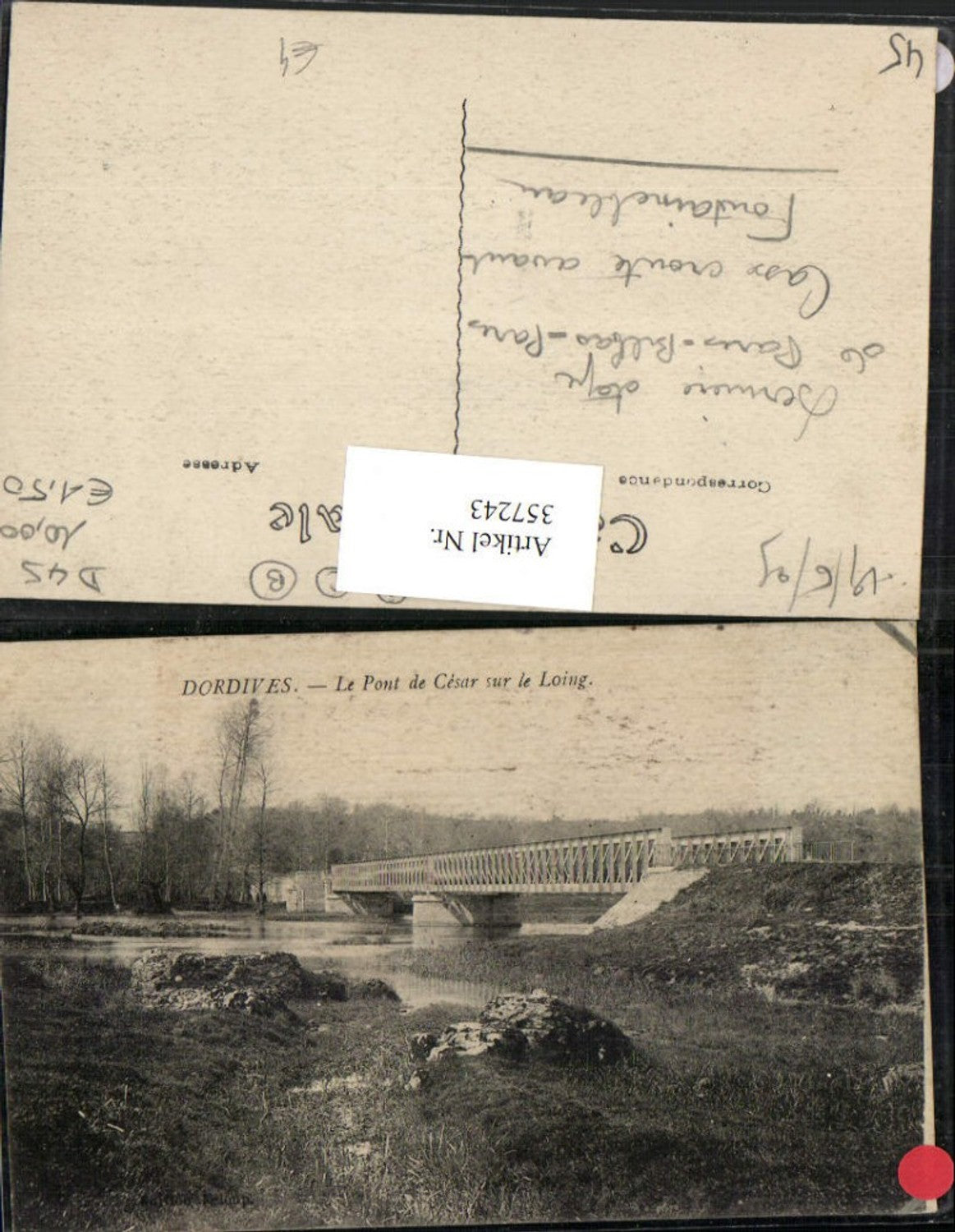 357243,Centre Loiret Dordives Le Pont de Cesar sur le Loing Brücke
