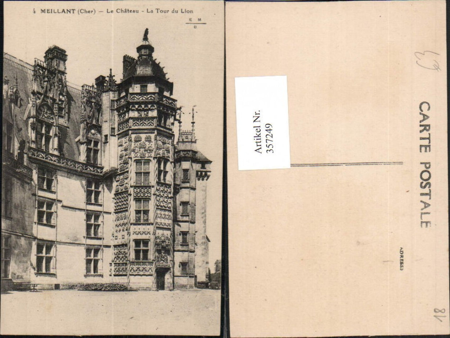 357249,Centre Cher Meillant Le Chateau La Tour du Lion Schloss Turm