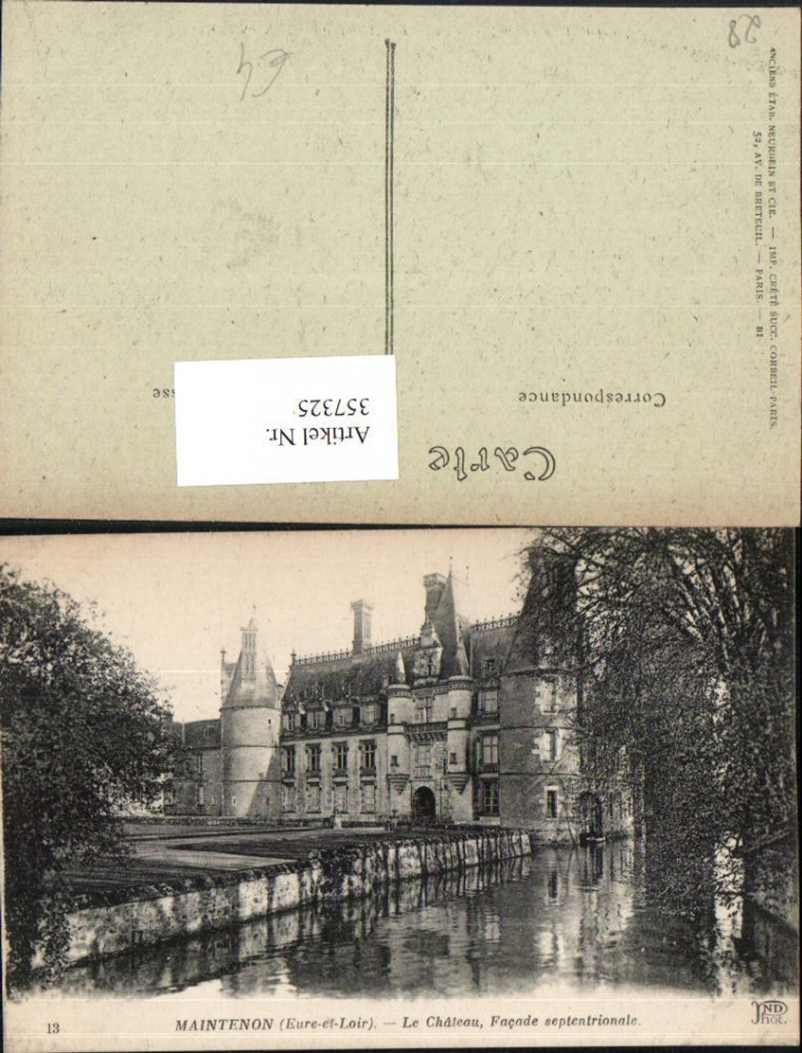 357325,Centre Eure-et-Loir Maintenon Le Chateau Schloss