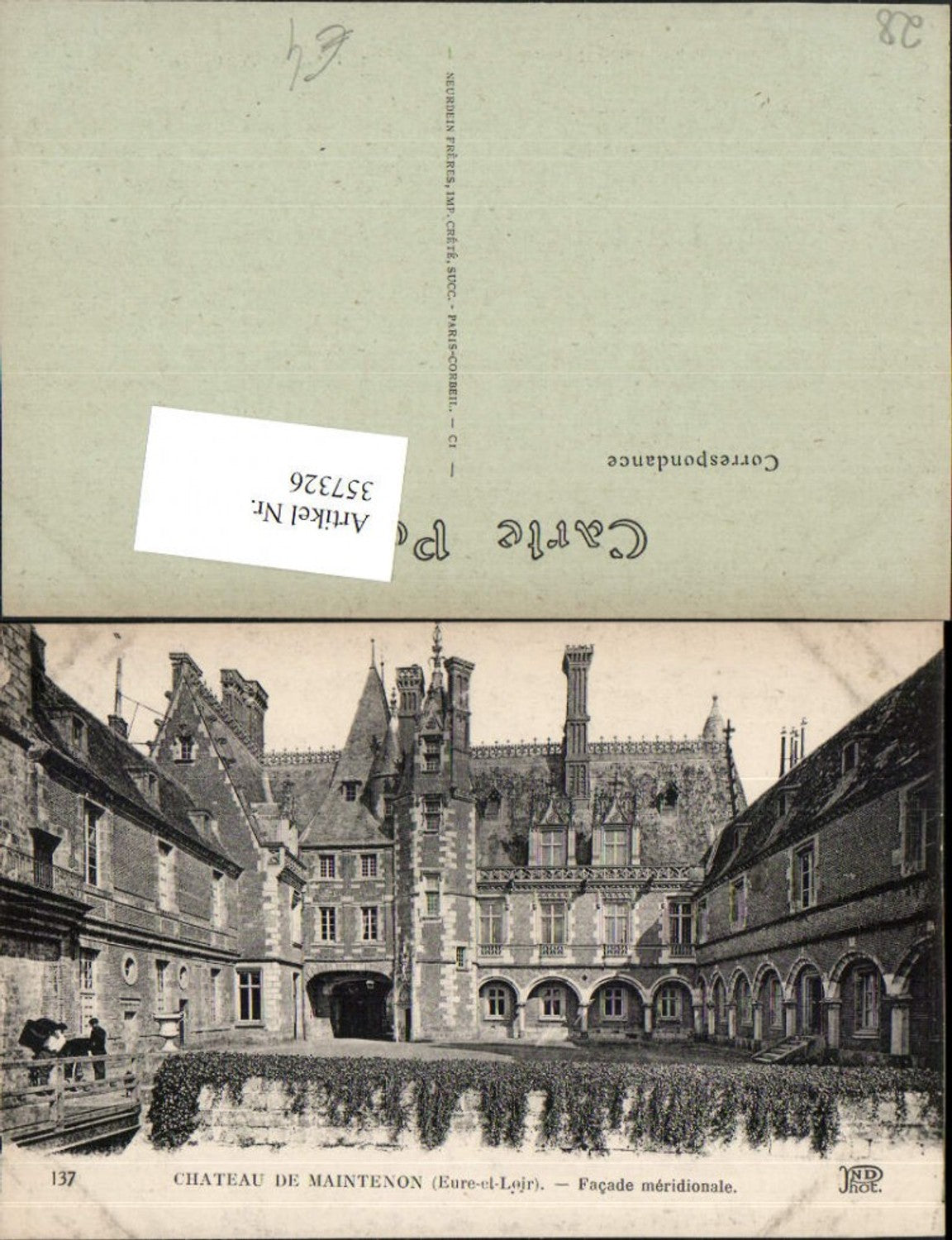357326,Centre Eure-et-Loir Maintenon Chateau Schloss