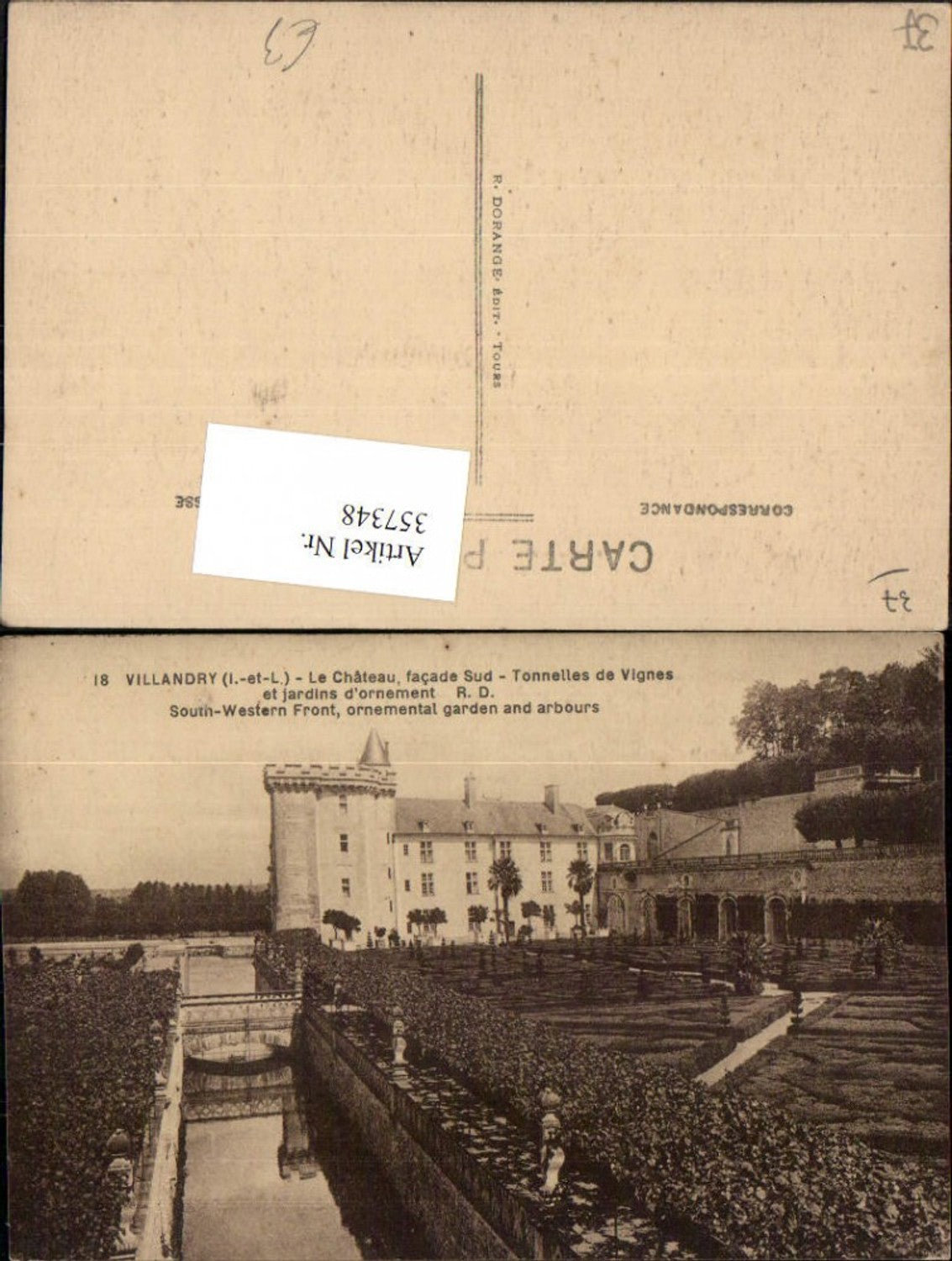 357348,Centre Indre-et-Loire Villandry Le Chateau Tonnelles de Vignes et jardins Schloss
