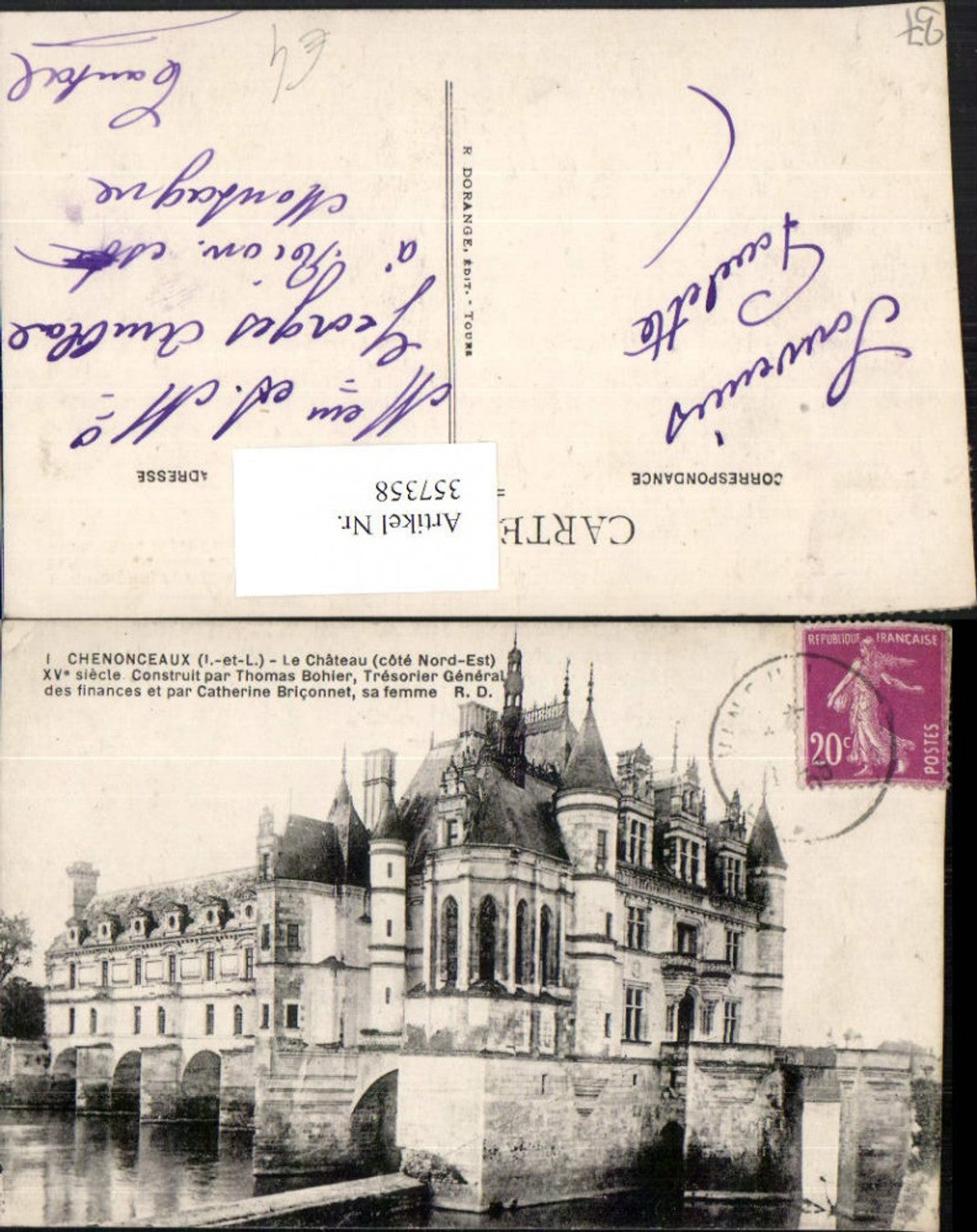 357358,Centre Indre-et-Loire Chenonceaux Le Chateau Schloss