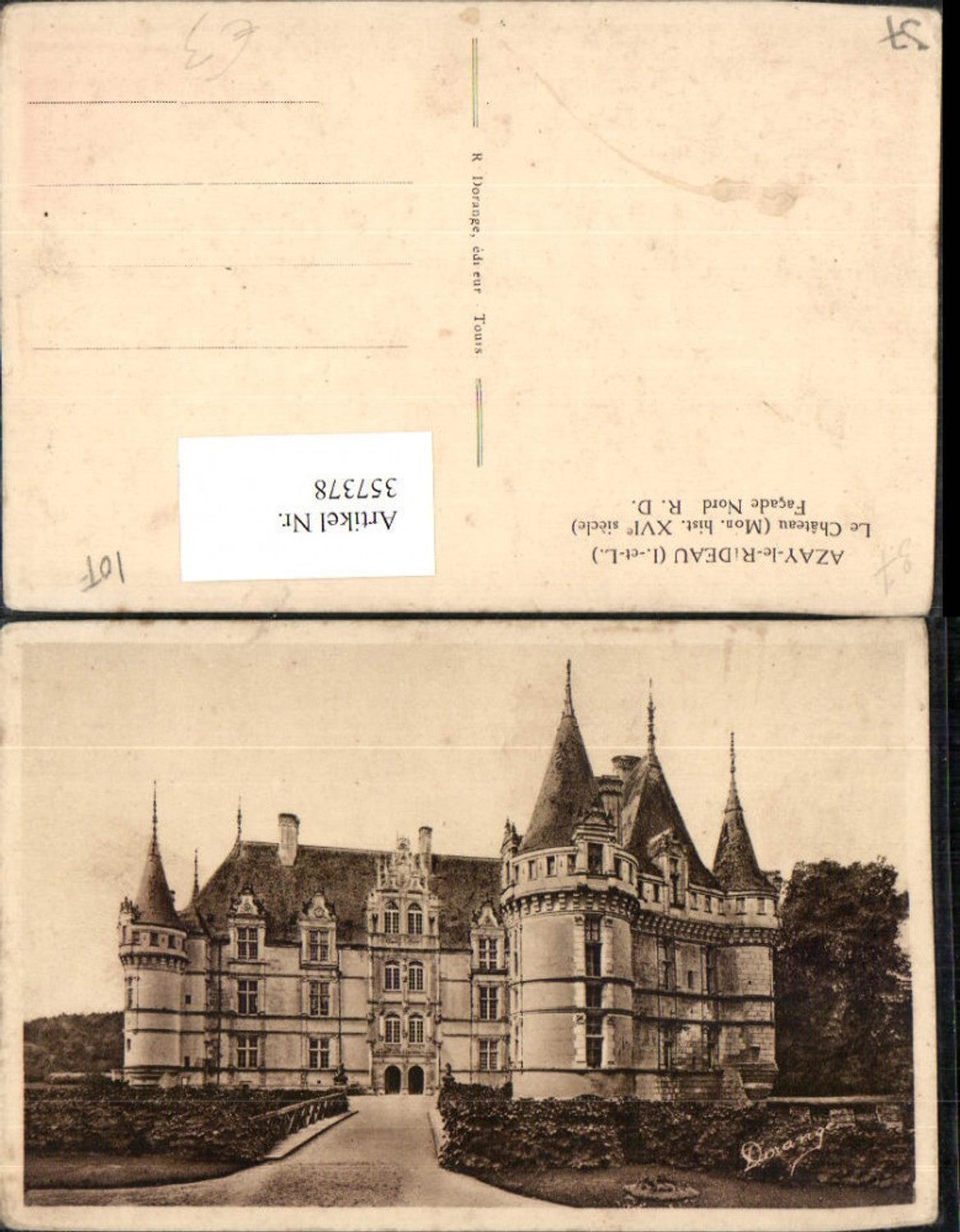 357378,Centre Indre-et-Loire Azay-le-Rideau Le Chateau Schloss