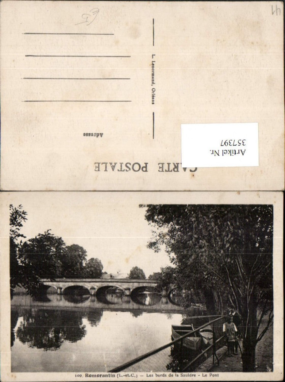 357397,Centre Loire-et-Cher Romorantin Les bords de la Sauldre Le Pont Brücke