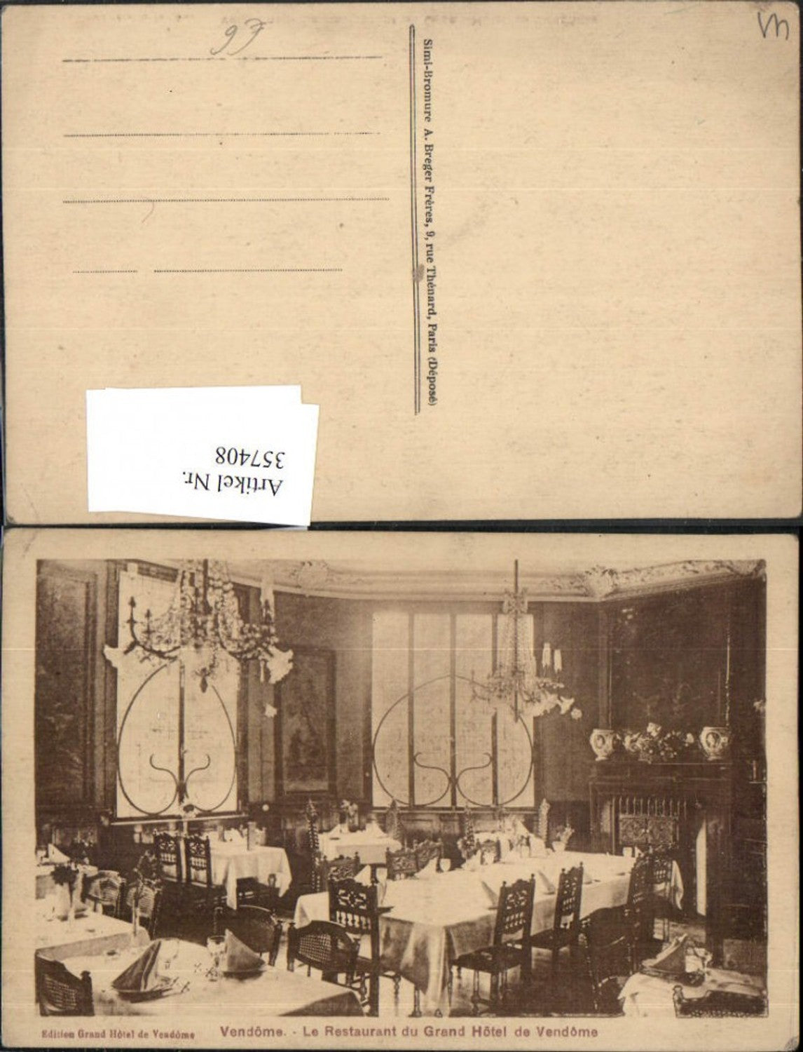 357408,Centre Loire-et-Cher Vendome Le Restaurant du Grand Hotel de Vendome