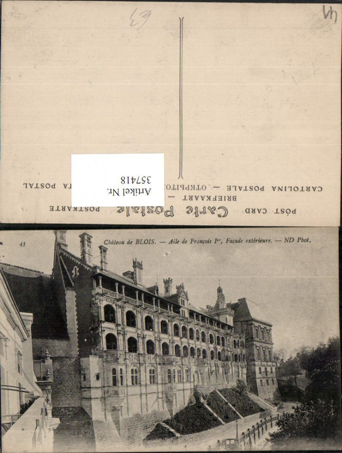 357418,Centre Loire-et-Cher Chateau de Blois Schloss