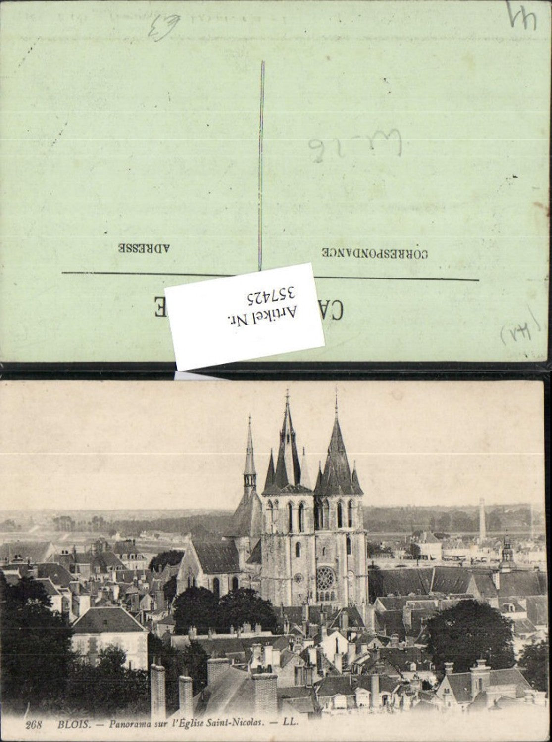 357425,Centre Loire-et-Cher Blois Panorama sur l'Eglise Saint-Nicolas Kirche