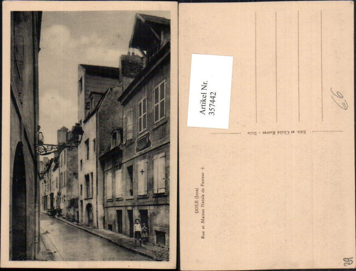 357442,Franche-Comte Jura Dole Rue et Maison Natale de Pasteur Straßenansicht