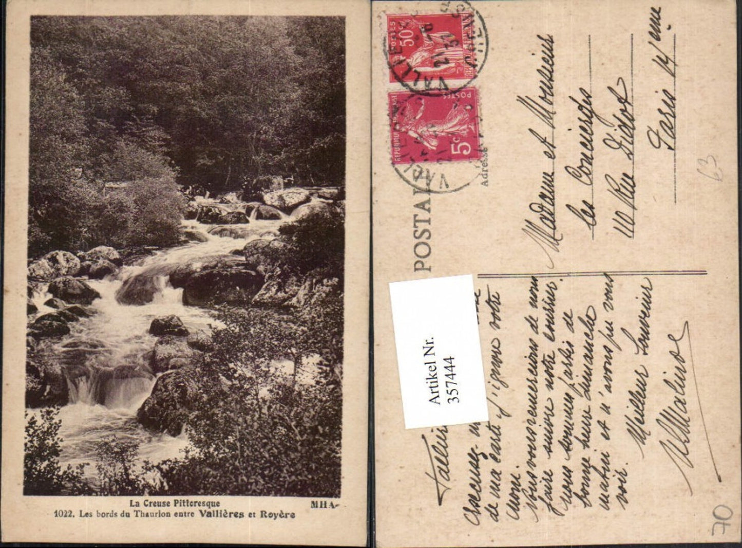 357444,Limousin Creuse Les bords du Thaurion entre Vallieres et Royere Wildbach