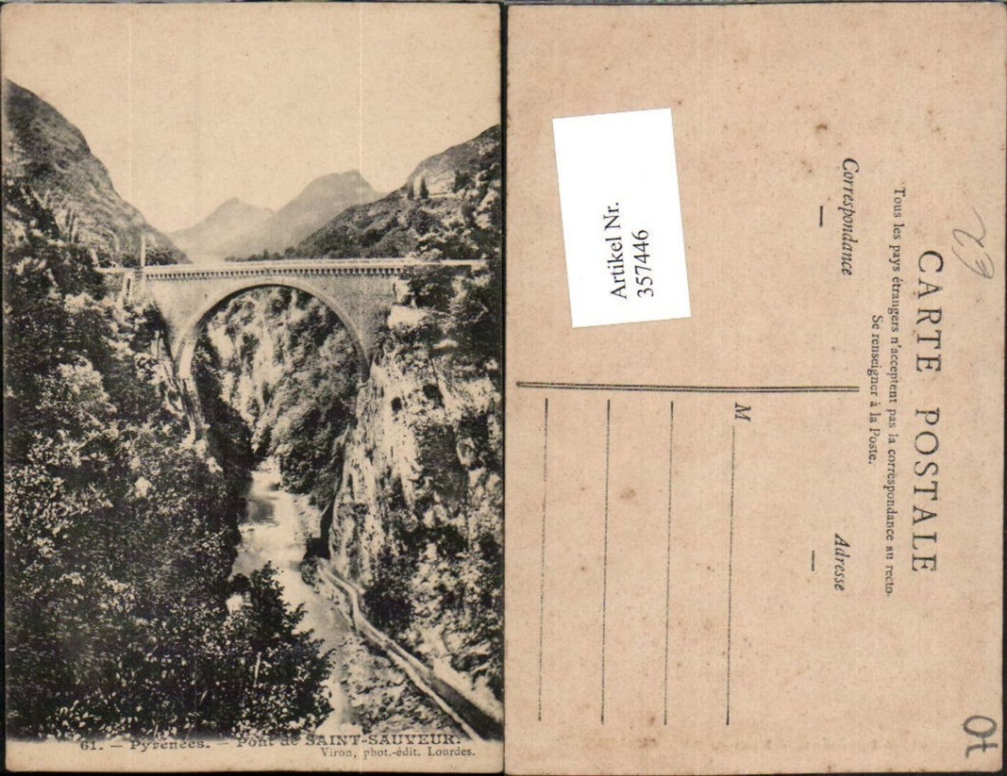 357446,Franche-Comte Haute-Saone Pont de Saint-Sauveur Brücke Bergkulisse