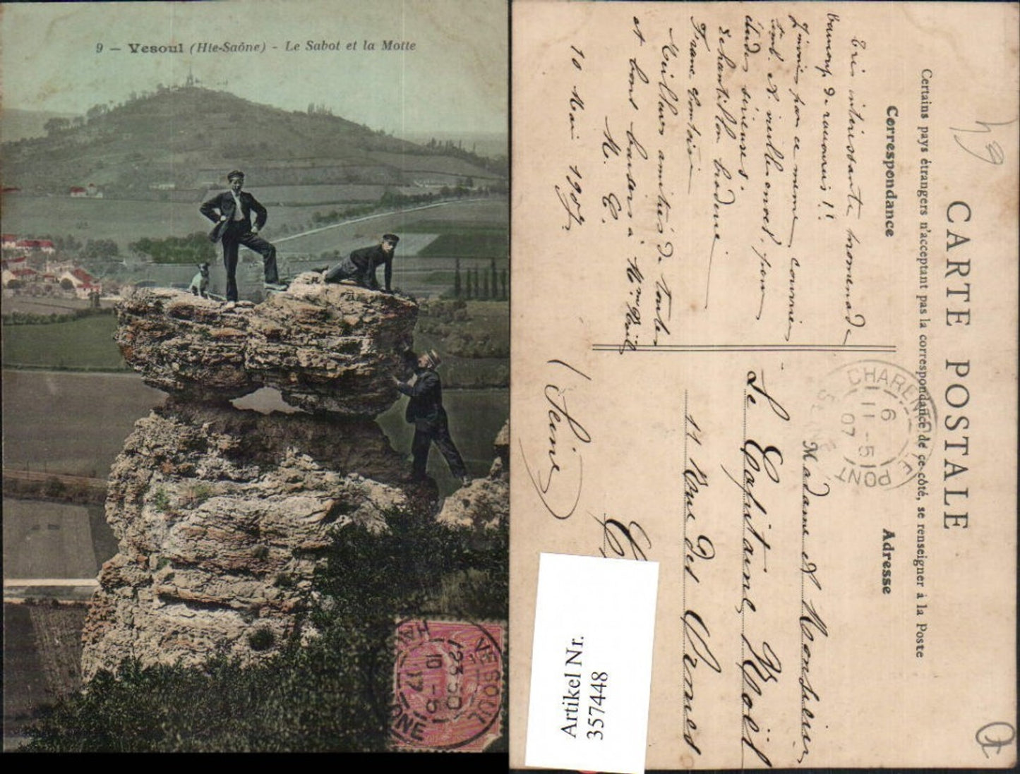 357448,Franche-Comte Haute-Saone Vesoul Le Sabot et la Motte Felsen
