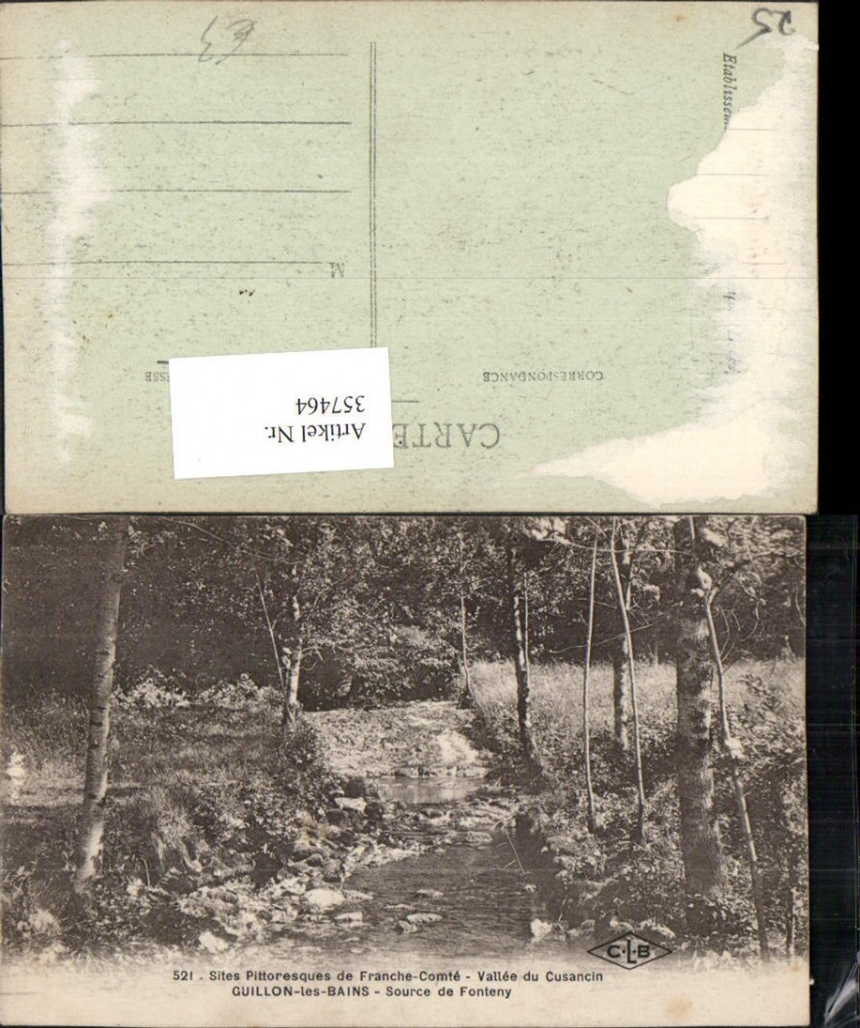 357464,Franche-Comte Doubs Vallee du Cusancin Guillon-les-Bains Source de Fonteny