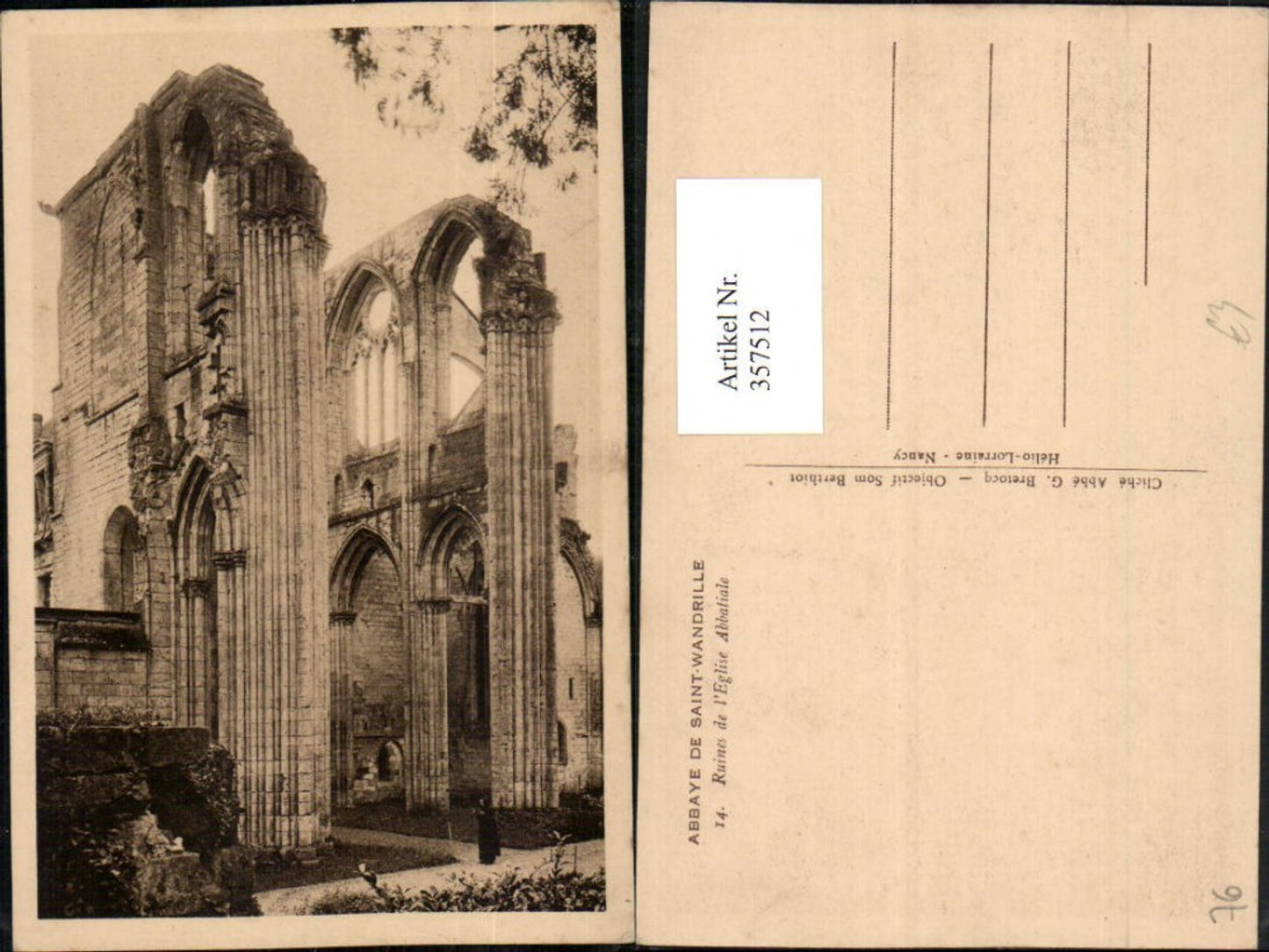 357512,Haute-Normandie Seine-Maritime Abbaye de Saint-Wandrille Ruines de l'Eglise Abbatiale Kirche