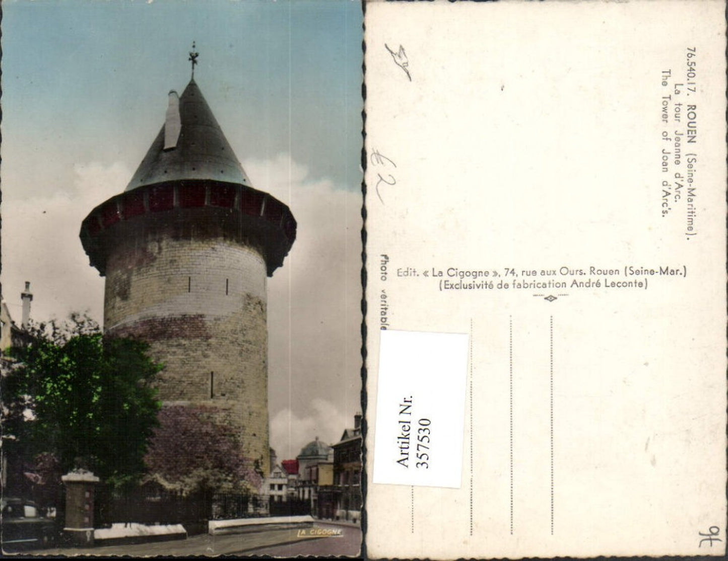 357530,Haute-Normandie Seine-Maritime Rouen La tour Jeanne d'Arc Turm