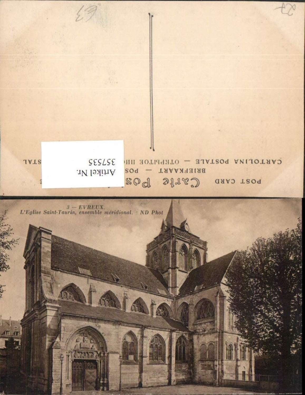 357535,Haute-Normandie Eure Evreux L'Eglise Saint-Taurin Kirche