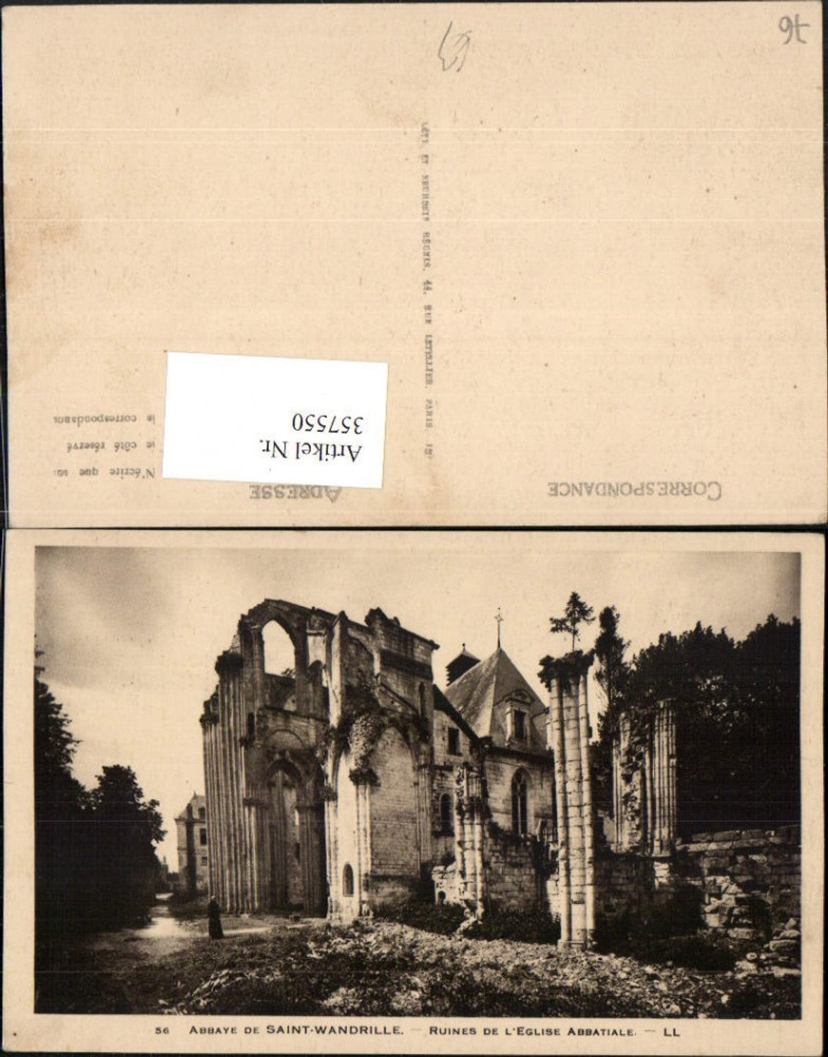 357550,Haute-Normandie Seine-Maritime Abbaye Saint-Wandrille Ruines de Eglise Church ruins