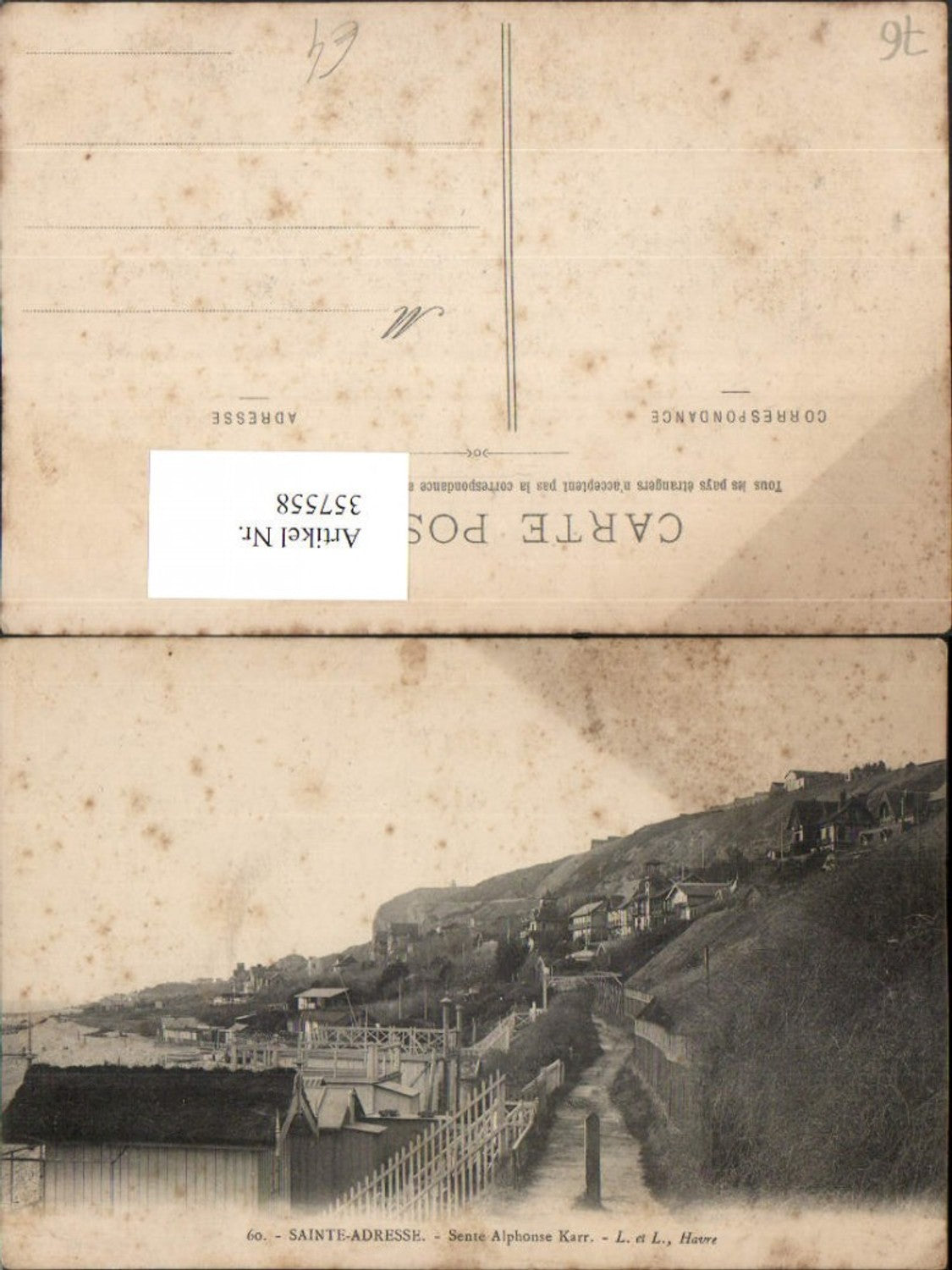 357558,Haute-Normandie Seine-Maritime Sainte-Adresse Sente Alphonse Karr Wegpartie