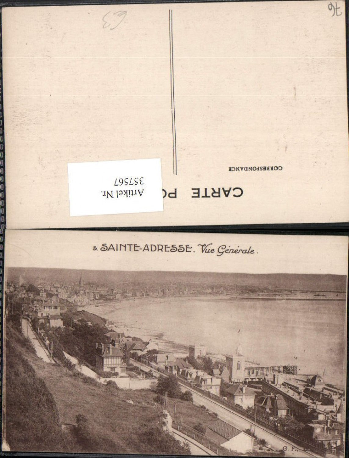 357567,Haute-Normandie Seine-Maritime Sainte-Adresse Vue Generale Totale