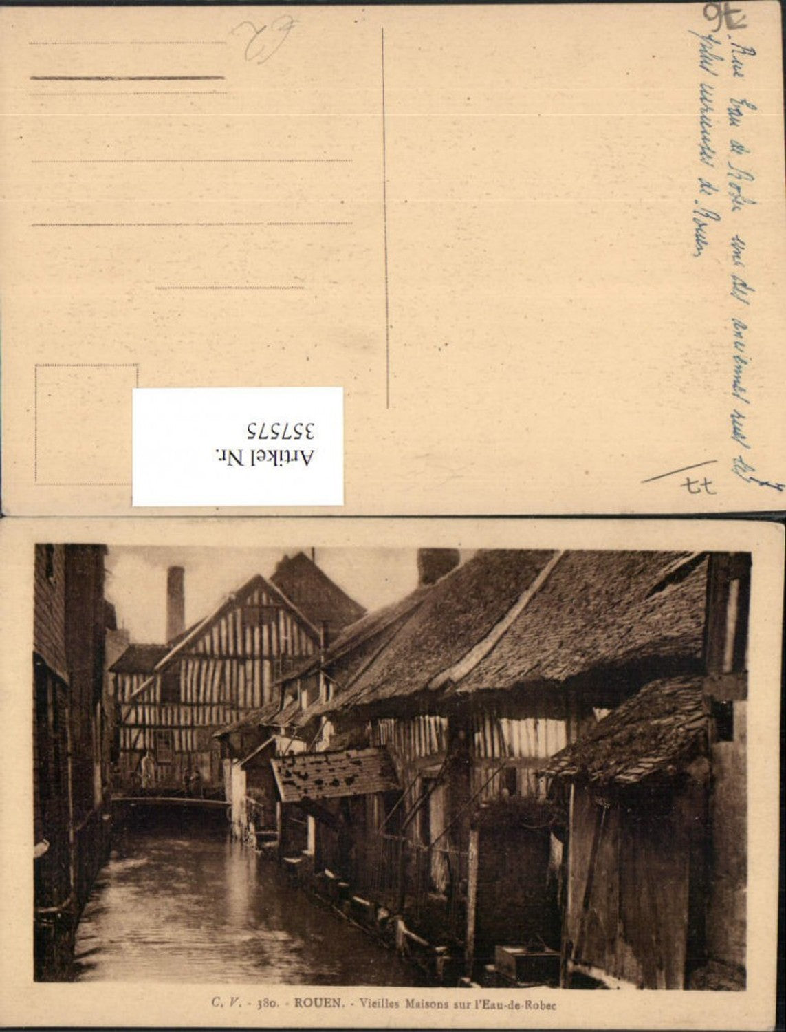 357575,Haute-Normandie Seine-Maritime Rouen Vieilles Maisons sur l'Eau-de-Robec Kanal