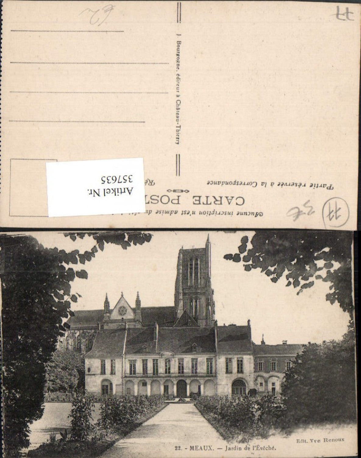 357635,Ile-de-France Seine-et-Marne Meaux Jardin de l'Eveche Bistum Kirche