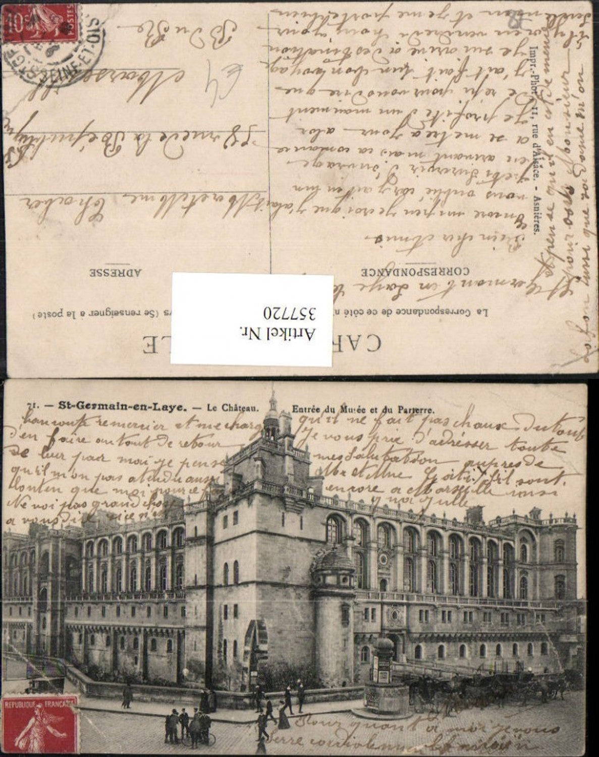 357720,Ile-de-France Yvelines St-Germain-en-Laye Le Chateau Entree du Musee Schloss