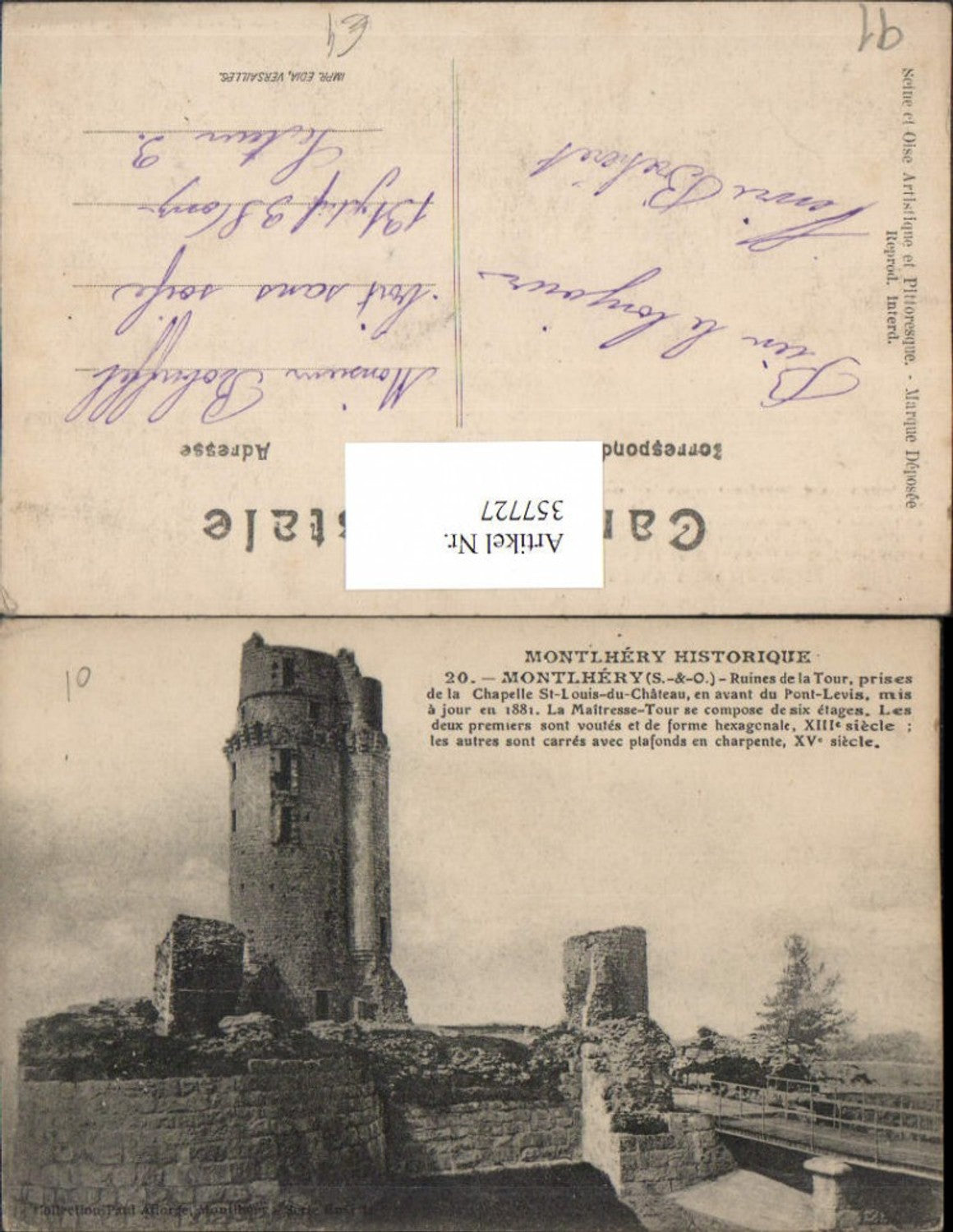 357727,Ile-de-France Essonne Montlhery Ruines de la Tour Turm