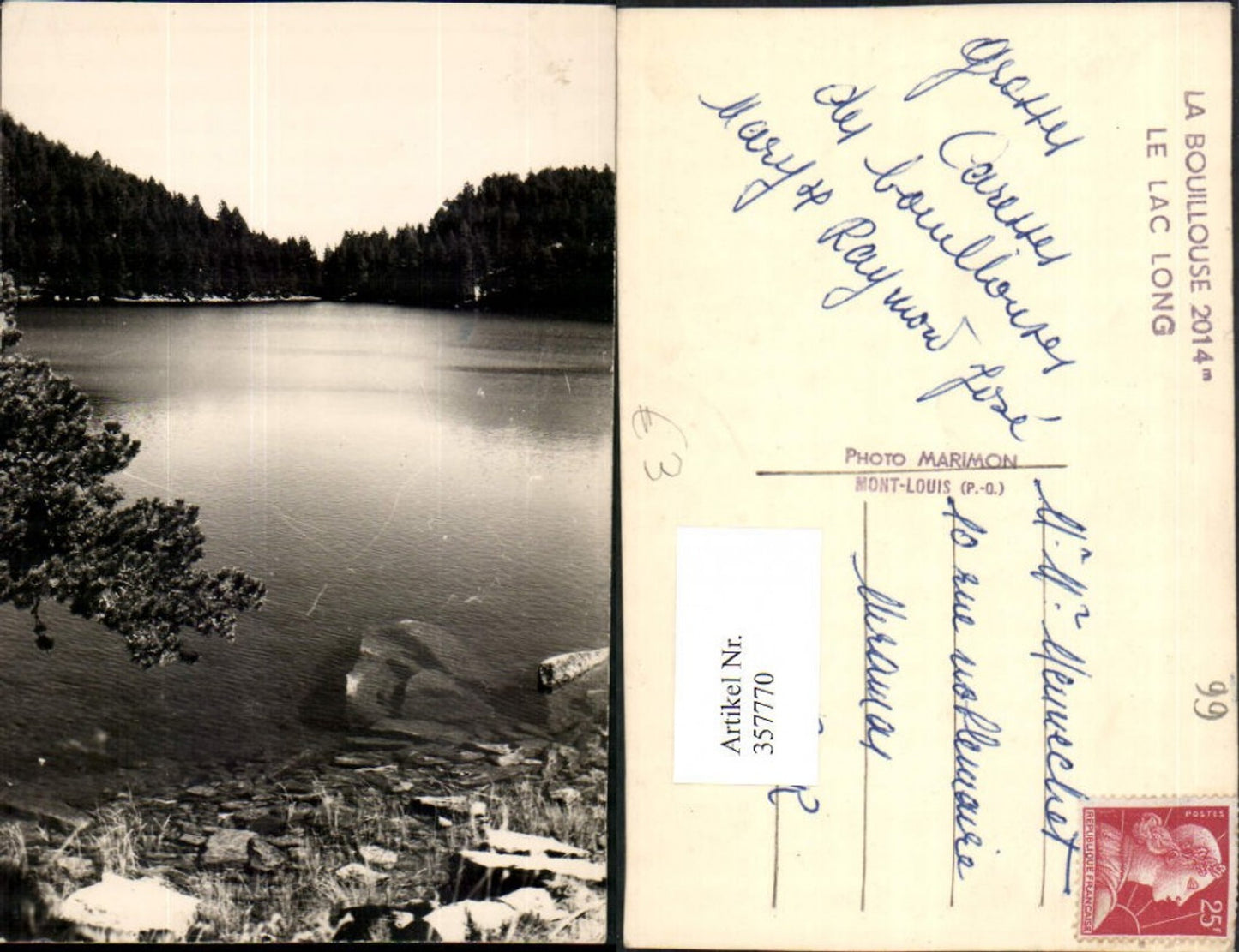 357770.Languedoc-Roussillon Pyrenees-Orientales La Bouillouse Le Lac Long See
