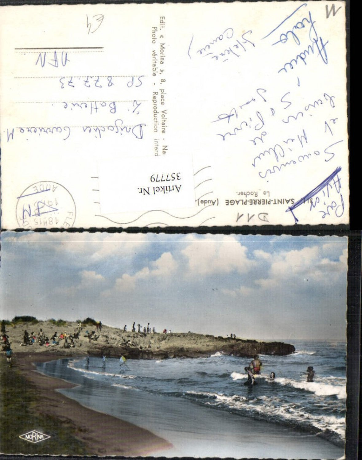 357779,Languedoc-Roussillon Aude Saint-Pierre-Plage Le Rocher Strand Küste Felsen