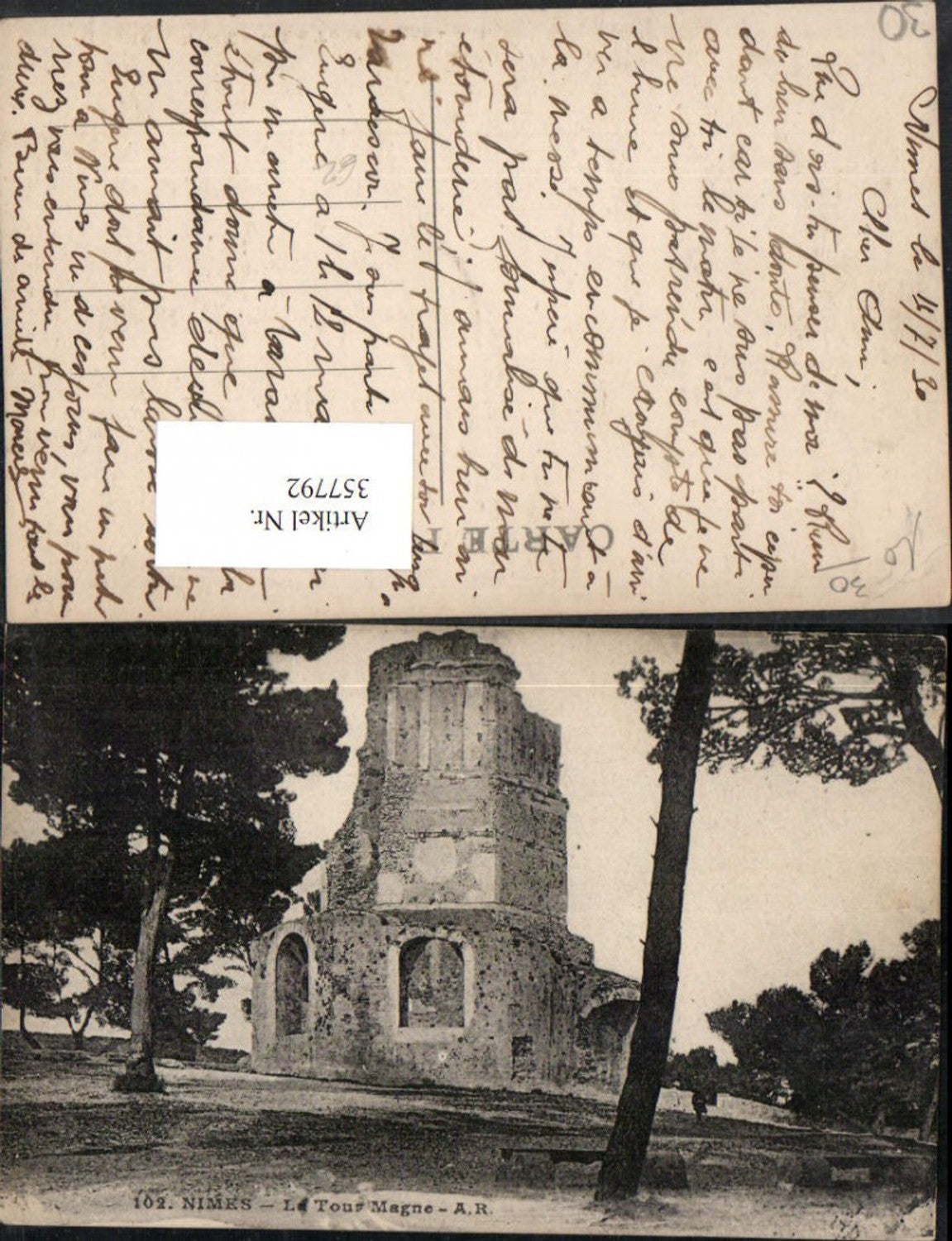 357792,Languedoc-Roussillon Gard Nimes Le Tour Magne Turm