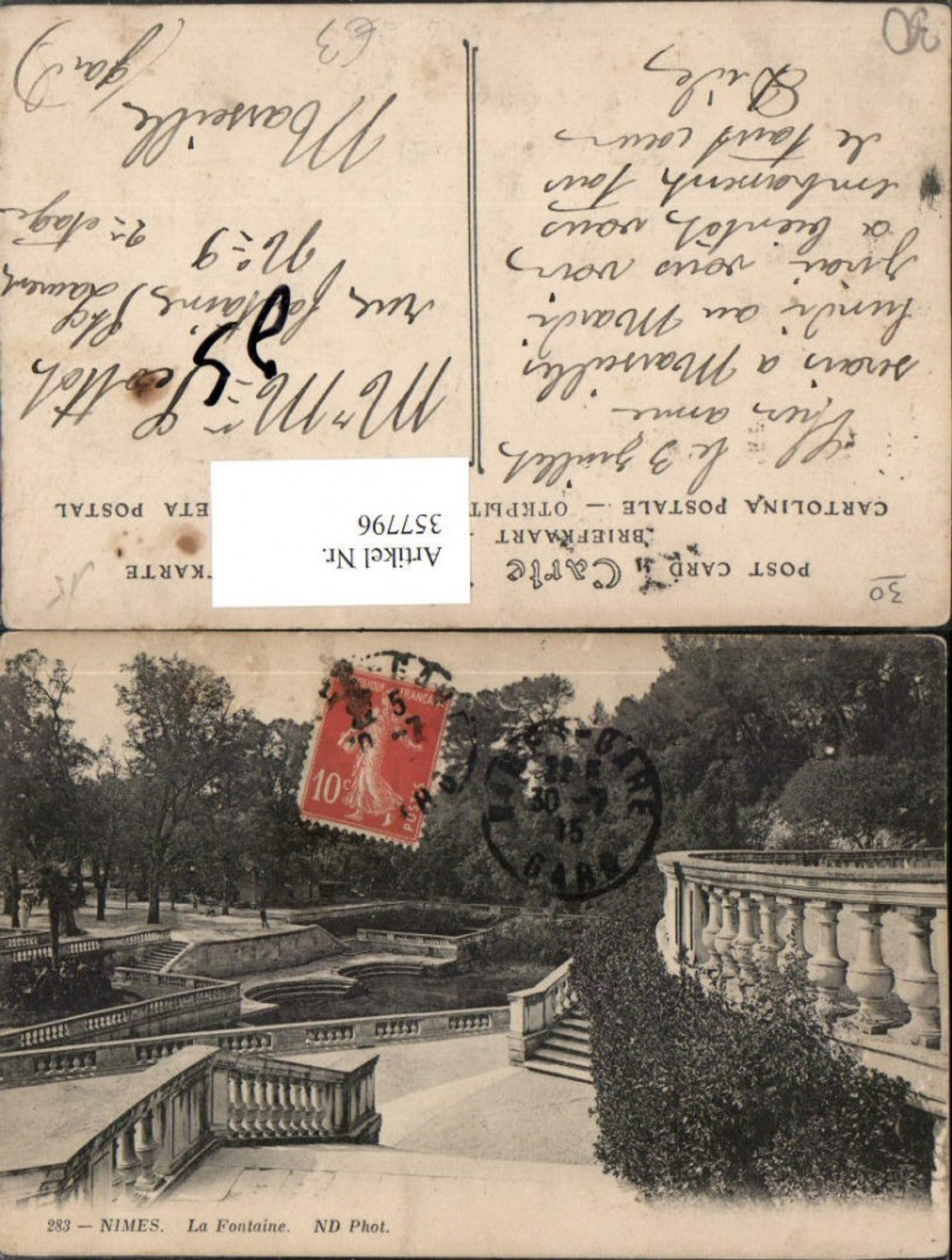 357796,Languedoc-Roussillon Gard Nimes La Fontaine Wasserbecken