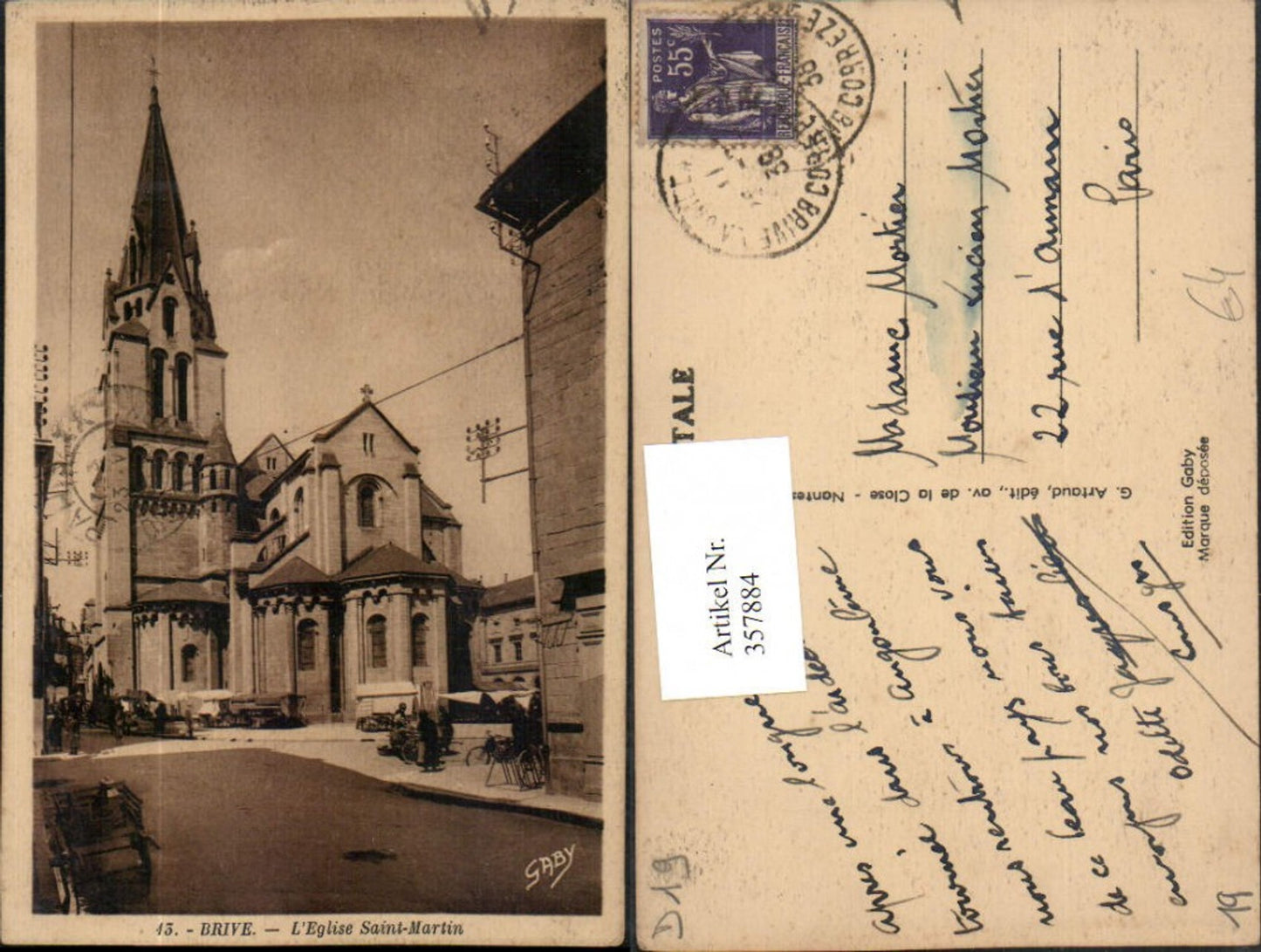 357884,Limousin Correze Brive L'Eglise Saint-Martin Kirche